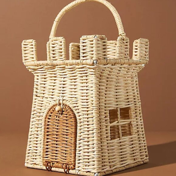 Anthropologie Other - Anthropologie Olli Ella Holdie Folk Rattan Castle Bag NEW Princess Fairy Tale